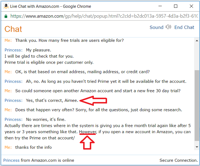 Amazon chat