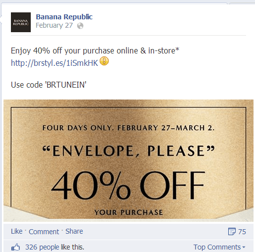 Banana Republic on Facebook