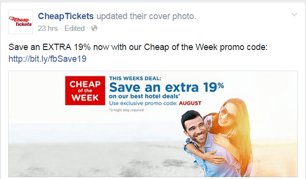 Cheap Tickets on Facebook