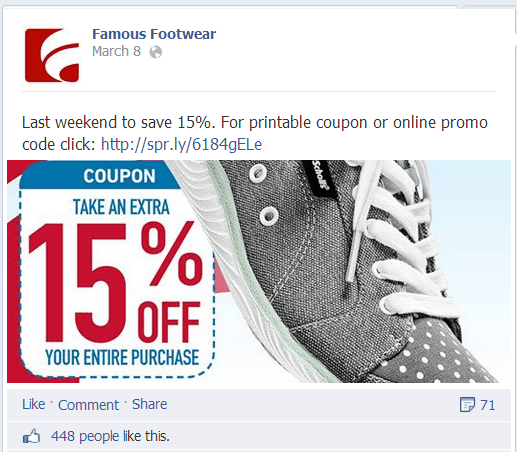 Famous Footwear on Facebook