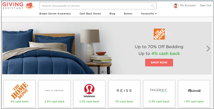 Giving Assistant Review: Cashback Site With a Charitable Twist