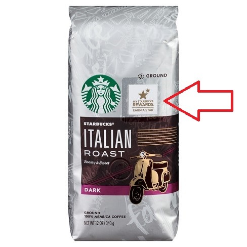 Starbucks stars on bags