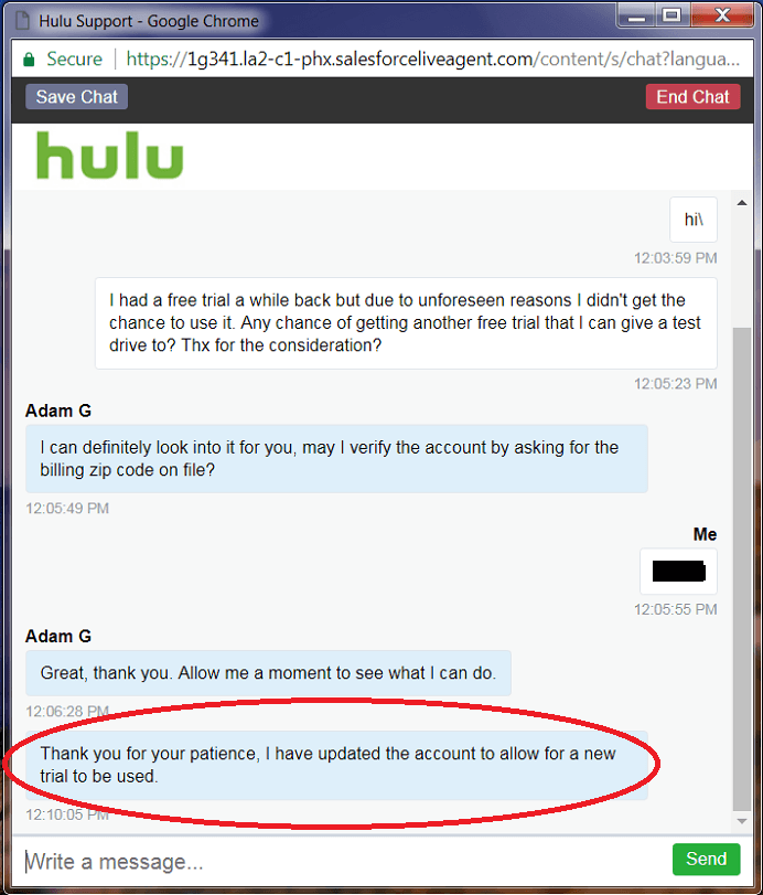 Hulu Trial Extension