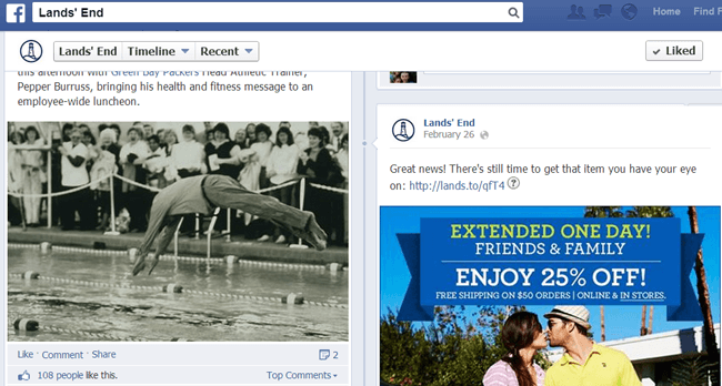 Lands' End on Facebook
