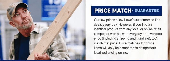 Lowe's price match