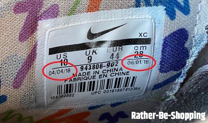 Nike Manufacture Date