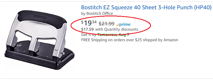 Amazon Quantity Discounts