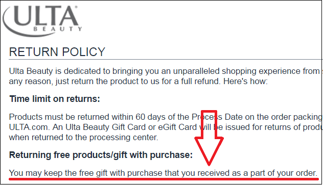 Ulta Free Gifts