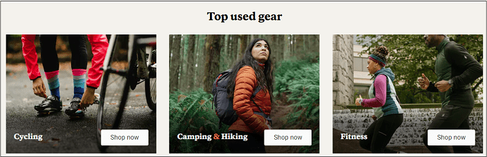 Used gear at REI